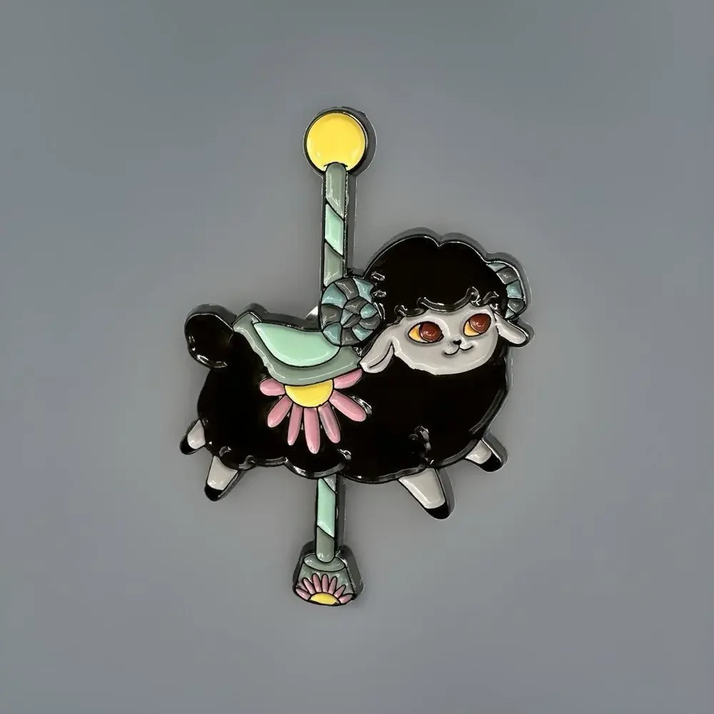 Guild Of Calamity Carousel Critters Blind Enamel Pin New Open- BLACK SHEEP